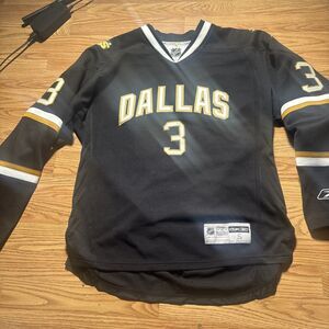Vintage Reebok Dallas Stars Robidas Authentic NHL Hockey Jersey Black Size Small